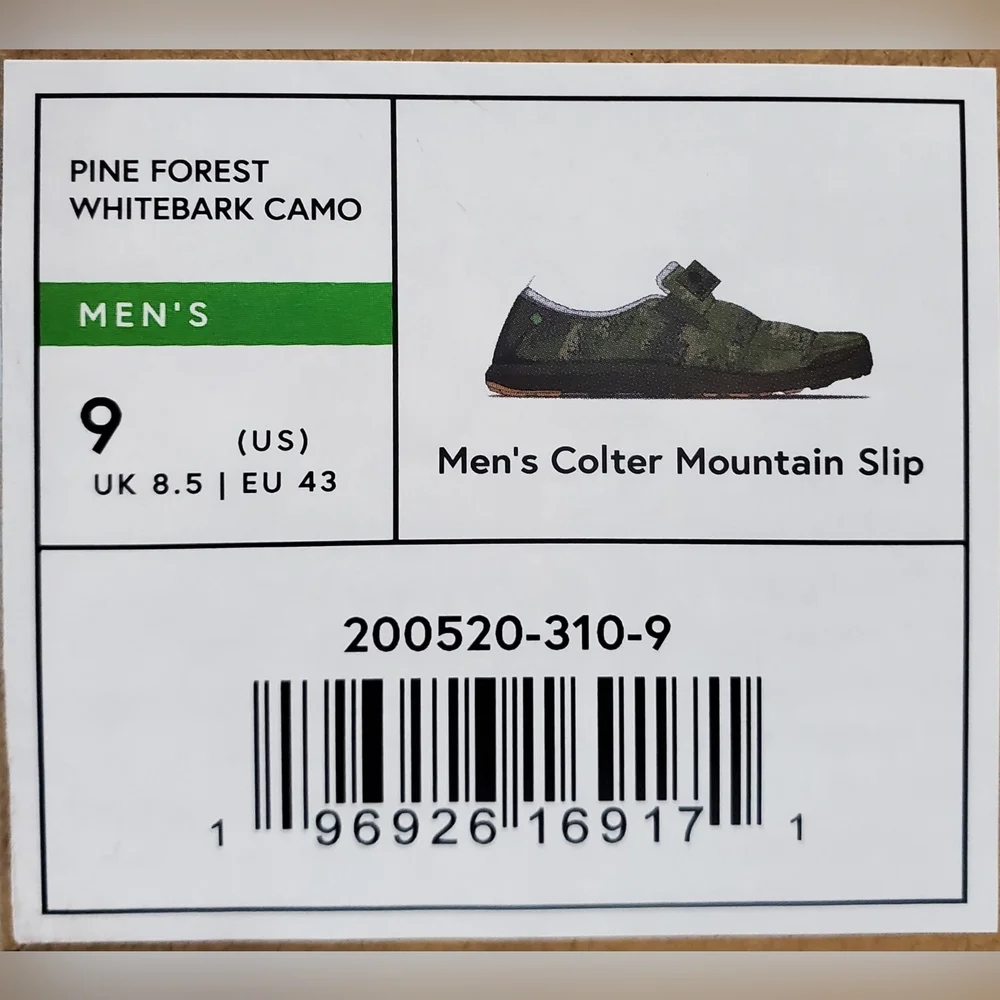 STIO Men's Colter Mountain Slippers – Pine Forest Whitebark Camo – Size 9 – NWT - Picture 3 of 3